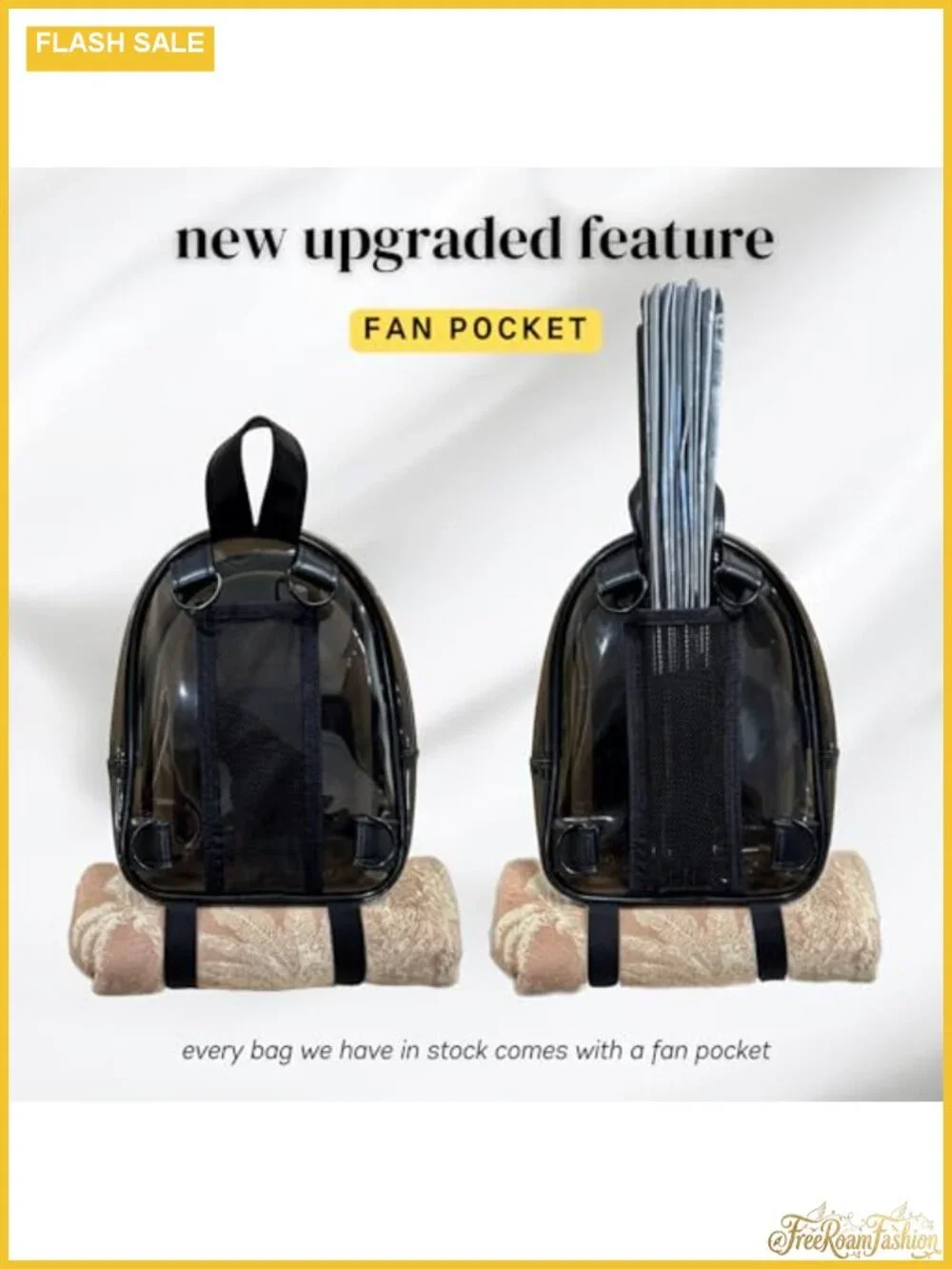 Clear Mini Backpack Anti-Theft Stadium Approved Rave Concert Essentials